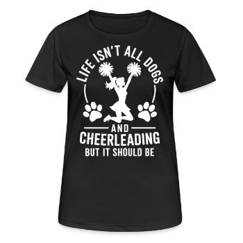 Cheerleading disant drôle Cheerleading cadeau - T-shirt respirant Femme - noir - Devant - AI Model Female 172 light (172cm)