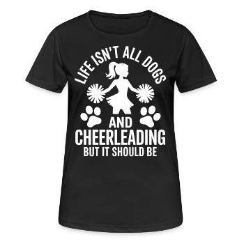 Cheerleading disant drôle Cheerleading cadeau - T-shirt respirant Femme - noir - Devant - AI Model Female 172 light (172cm)