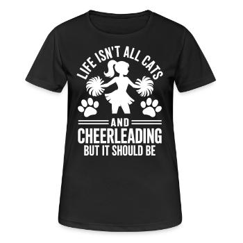 Cheerleading disant drôle Cheerleading cadeau - T-shirt respirant Femme - noir - Devant - AI Model Female 172 light (172cm)
