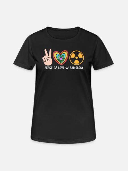 Radiologie Nuklear Atom Nuklearmedizin - Frauen T-Shirt atmungsaktiv - Schwarz
