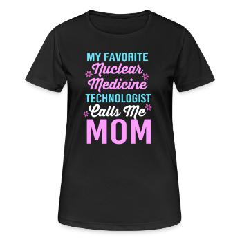 Nuklear Nuklearmedizin Atom Radiologie - Frauen T-Shirt atmungsaktiv - Schwarz - Vorne - AI Model Female 172 light (172cm)
