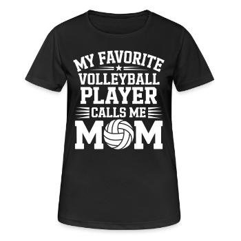 volley-ball dire drôle de cadeau de volley-ball - T-shirt respirant Femme - noir - Devant - AI Model Female 172 light (172cm)