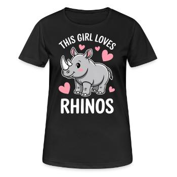 Nashorn Spruch Nashörner Lustiges Nashorn Geschenk - Frauen T-Shirt atmungsaktiv - Schwarz - Vorne - AI Model Female 172 light (172cm)