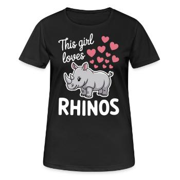 Nashorn Spruch Nashörner Lustiges Nashorn Geschenk - Frauen T-Shirt atmungsaktiv - Schwarz - Vorne - AI Model Female 172 light (172cm)