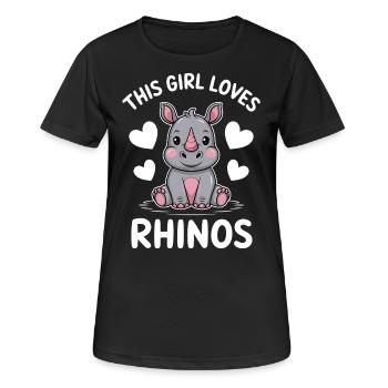 Nashorn Spruch Nashörner Lustiges Nashorn Geschenk - Frauen T-Shirt atmungsaktiv - Schwarz - Vorne - AI Model Female 172 light (172cm)