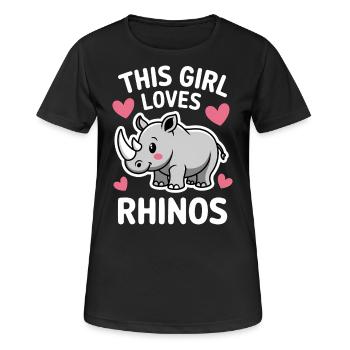 Nashorn Spruch Nashörner Lustiges Nashorn Geschenk - Frauen T-Shirt atmungsaktiv - Schwarz - Vorne - AI Model Female 172 light (172cm)