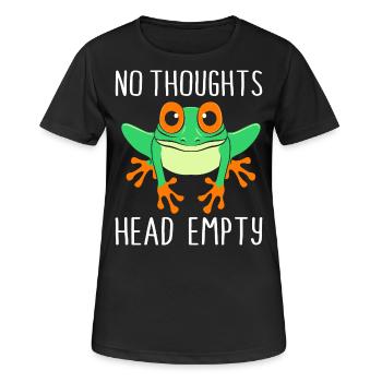 Laubfrosch Frosch - Frauen T-Shirt atmungsaktiv - Schwarz - Vorne - AI Model Female 172 light (172cm)