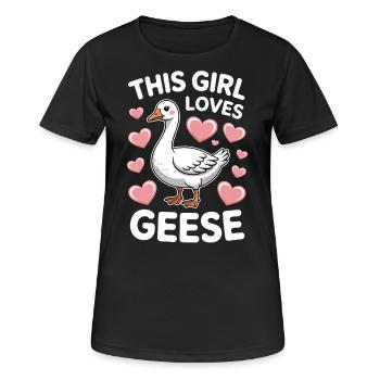 Gans Spruch Mädchen Gänse Lustiges Gans Geschenk - Frauen T-Shirt atmungsaktiv - Schwarz - Vorne - AI Model Female 172 light (172cm)