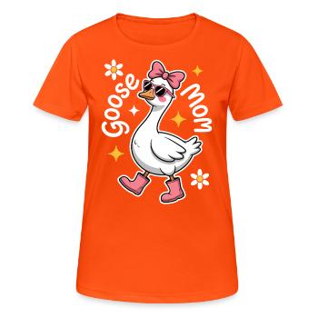Gans Spruch Mama Gänse Lustiges Gans Geschenk - Frauen T-Shirt atmungsaktiv - Neonorange - Vorne - AI Model Female 172 dark (172cm)