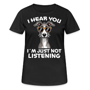 Lévrier dicton, blague de lévrier, cadeau de lévrier - T-shirt respirant Femme - noir - Devant - AI Model Female 172 light (172cm)