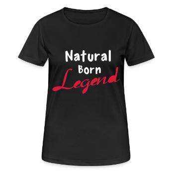 Born Legend - Women's Breathable T-Shirt - black - Front - AI Model Female 172 light (172cm)