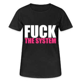 Fuck The System - Women's Breathable T-Shirt - black - Front - AI Model Female 172 light (172cm)