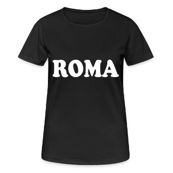 Rom - Frauen T-Shirt atmungsaktiv - Schwarz - Vorne - AI Model Female 172 light (172cm)