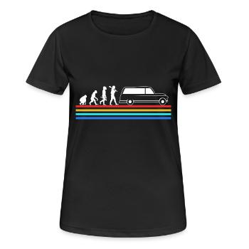 Bestattung Bestatter Evolution - Frauen T-Shirt atmungsaktiv - Schwarz - Vorne - AI Model Female 172 light (172cm)