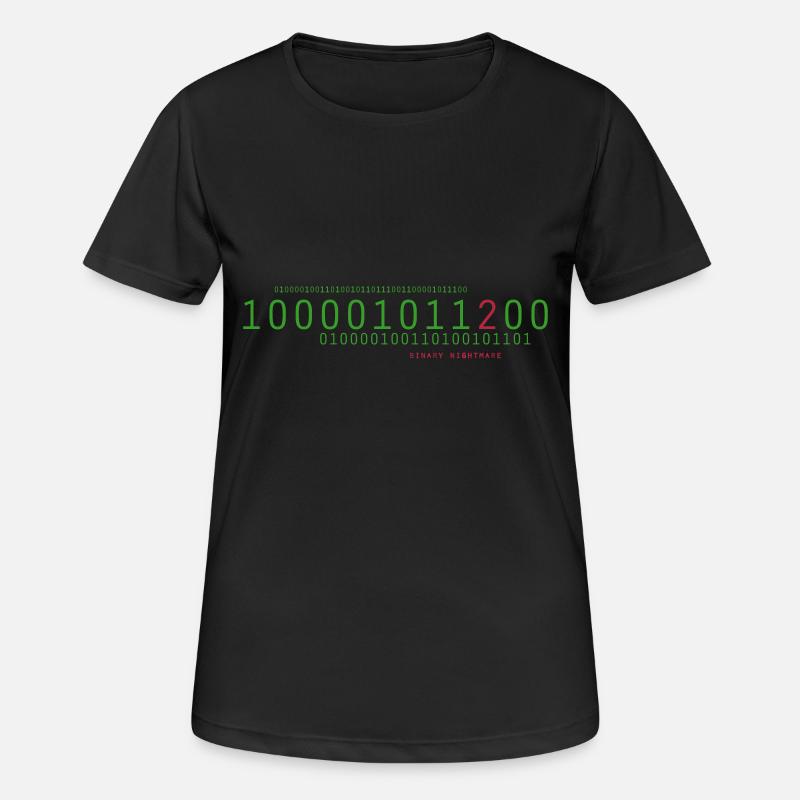 binary nightmare - Frauen T-Shirt atmungsaktiv - Schwarz