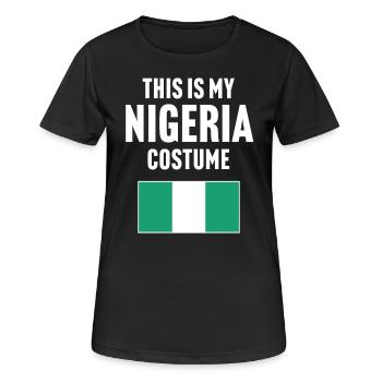 C’est mon costume nigérian - T-shirt respirant Femme - noir - Devant - AI Model Female 172 light (172cm)
