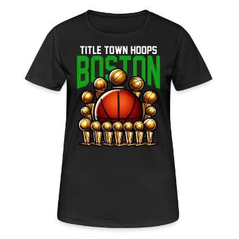 TITRE TOWN HOOPS - BASKETBALL - T-shirt respirant Femme - noir - Devant - AI Model Female 172 light (172cm)