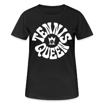 TennisQueen Joueur de tennis - T-shirt respirant Femme - noir - Devant - AI Model Female 172 light (172cm)