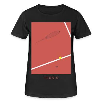 Tennis Art - Frauen T-Shirt atmungsaktiv - Schwarz - Vorne - AI Model Female 172 light (172cm)