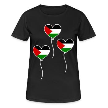 Palestine - T-shirt respirant Femme - noir - Devant - AI Model Female 172 light (172cm)