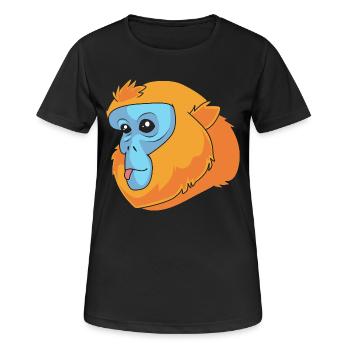 Snub-nosed monkey Monkey Chimpanzee - Women's Breathable T-Shirt - black - Front - AI Model Female 172 light (172cm)