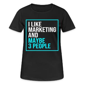 Responsable Marketing - T-shirt respirant Femme - noir - Devant - AI Model Female 172 light (172cm)