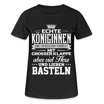 BASTELN - liebe - Frauen T-Shirt atmungsaktiv - Schwarz - Vorne - AI Model Female 172 light (172cm)
