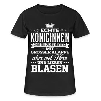 BLASEN - liebe - Frauen T-Shirt atmungsaktiv - Schwarz - Vorne - AI Model Female 172 light (172cm)
