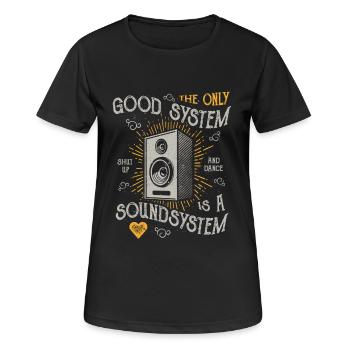 LE SYSTÈME EST BON SEULEMENT UN SYSTÈME DE SON CADEAU - T-shirt respirant Femme - noir - Devant - AI Model Female 172 light (172cm)