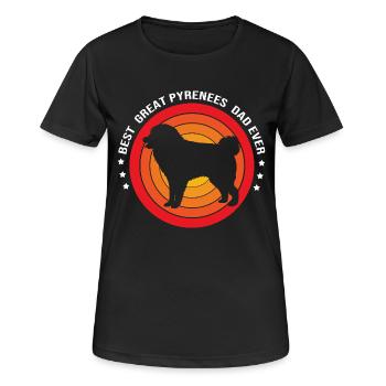 Chien des Pyrénées - T-shirt respirant Femme - noir - Devant - AI Model Female 172 light (172cm)