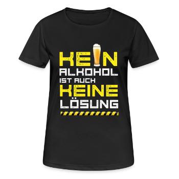 bier party alkohol spruch trinken festival YOLO be - Frauen T-Shirt atmungsaktiv - Schwarz - Vorne - AI Model Female 172 light (172cm)