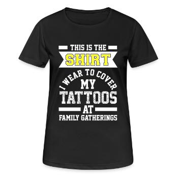 shirt Tattoo - T-shirt respirant Femme - noir - Devant - AI Model Female 172 light (172cm)