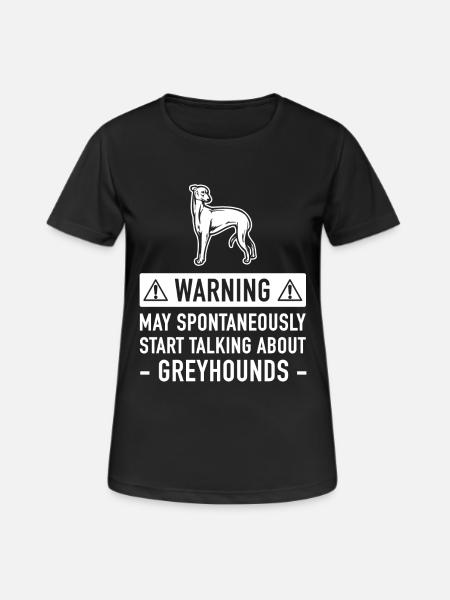 Lustige Windhund-Geschenk-Idee - Frauen T-Shirt atmungsaktiv - Schwarz