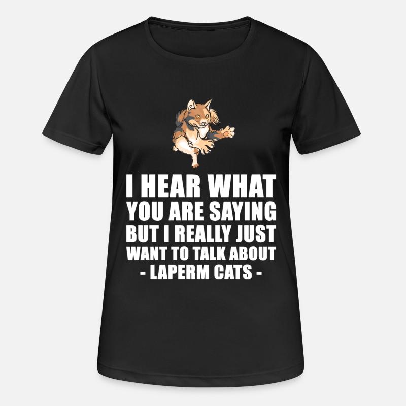 LaPerm Cat Cute Gift - Women's Breathable T-Shirt - black