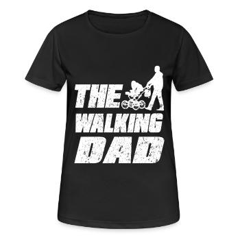 Le père de marche - T-shirt respirant Femme - noir - Devant - AI Model Female 172 light (172cm)