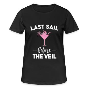 JGA T-Shirt Frauen - Last Sail Before The Veil - Frauen T-Shirt atmungsaktiv - Schwarz - Vorne - AI Model Female 172 light (172cm)