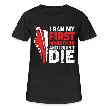 Marathon Runners Half Marathon Marathon - Women's Breathable T-Shirt - black - Front - AI Model Female 172 light (172cm)