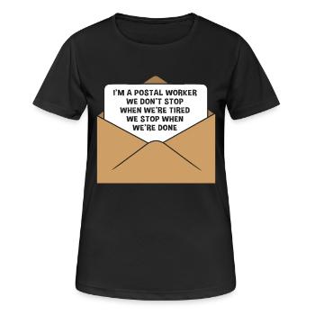 Poststempel Post - Frauen T-Shirt atmungsaktiv - Schwarz - Vorne - AI Model Female 172 light (172cm)