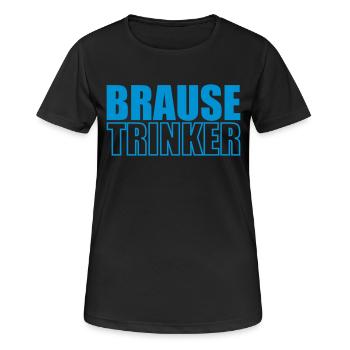 Brausetrinker - Frauen T-Shirt atmungsaktiv - Schwarz - Vorne - AI Model Female 172 light (172cm)