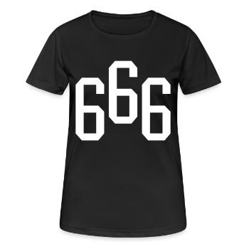 666 - Women's Breathable T-Shirt - black - Front - AI Model Female 172 light (172cm)