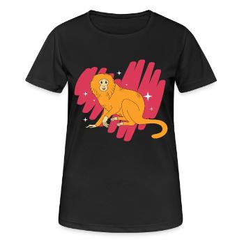 Singe Tamarin - T-shirt respirant Femme - noir - Devant - AI Model Female 172 light (172cm)