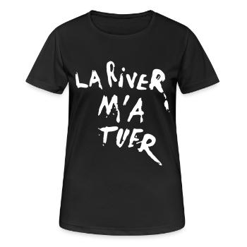 Poker / La river m'a tuer - T-shirt respirant Femme - noir - Devant - AI Model Female 172 light (172cm)