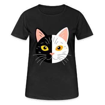 Purr and meow - Women's Breathable T-Shirt - black - Front - AI Model Female 172 light (172cm)