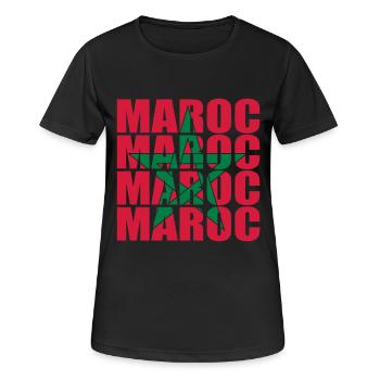 MAROC - T-shirt respirant Femme - noir - Devant - AI Model Female 172 light (172cm)