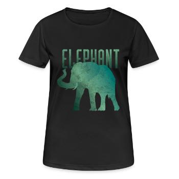 Elephant elephant elephant cow gift - Women's Breathable T-Shirt - black - Front - AI Model Female 172 light (172cm)