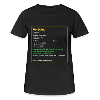 Legendärer Pro Gamer Legendär Held PC Zocken Gamer - Frauen T-Shirt atmungsaktiv - Schwarz - Vorne - AI Model Female 172 light (172cm)