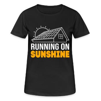 Solar Nachhaltigkeit Erneuerbare Energien - Frauen T-Shirt atmungsaktiv - Schwarz - Vorne - AI Model Female 172 light (172cm)