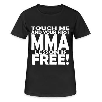 MMA Lesson - Women's Breathable T-Shirt - black - Front - AI Model Female 172 light (172cm)
