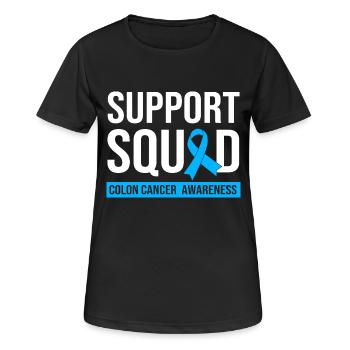 Darm Krebs Dickdarm - Frauen T-Shirt atmungsaktiv - Schwarz - Vorne - AI Model Female 172 light (172cm)