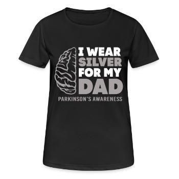 Parkinson Krankheit - Frauen T-Shirt atmungsaktiv - Schwarz - Vorne - AI Model Female 172 light (172cm)